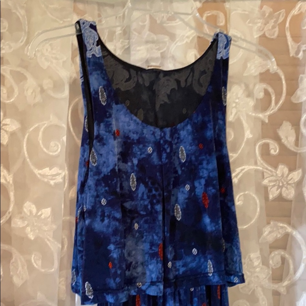 Sleeveless maxi dress, size M.  Blue
